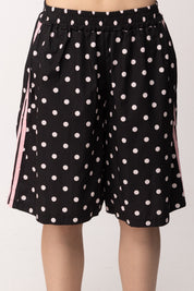 Khloe Femme Bermuda Stampa Pois 26188 NERO/FUXIA