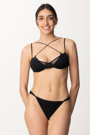 Me Fui Bikini a Reggiseno con Inserti In Tulle MF24-0702BK BLACK