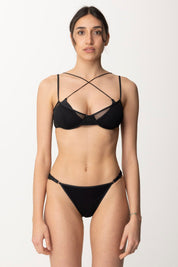 Me Fui Bikini a Reggiseno con Inserti In Tulle MF24-0702BK BLACK