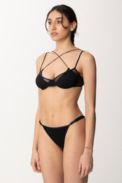 Me Fui Bikini a Reggiseno con Inserti In Tulle MF24-0702BK BLACK