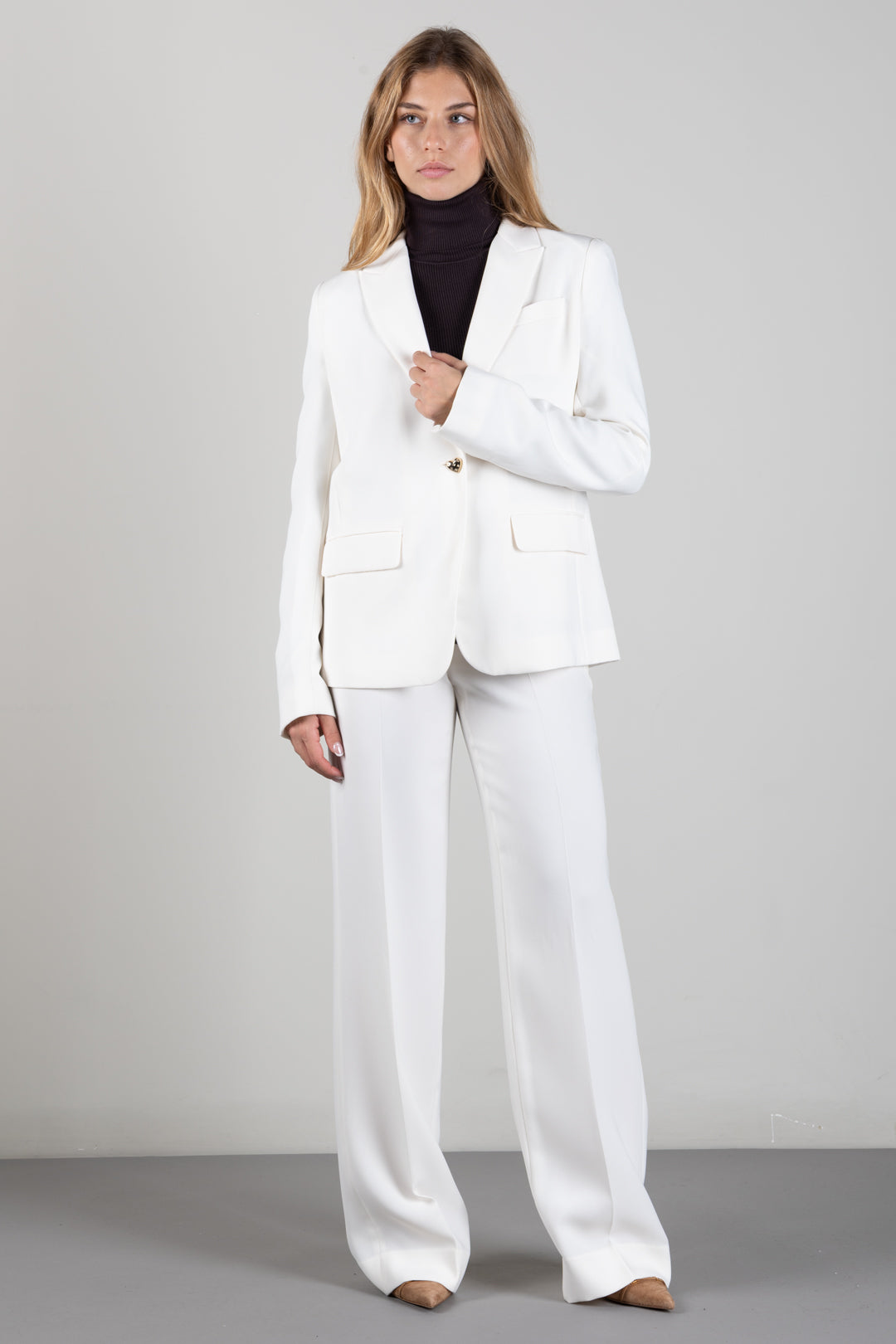 Twin-set Blazer con Bottone a Cuore 262TP2044 MADREPERLA