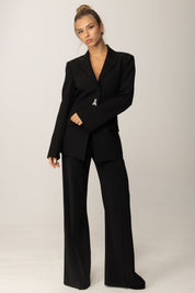 Patrizia Pepe Blazer Doppiopetto Sartoriale con Collo a Revers 8S0549 A454 NERO