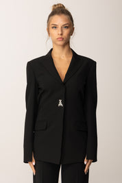 Patrizia Pepe Blazer Doppiopetto Sartoriale con Collo a Revers 8S0549 A454 NERO