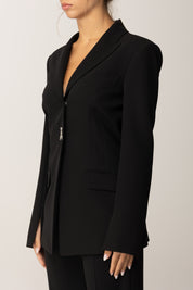 Patrizia Pepe Blazer Doppiopetto Sartoriale con Collo a Revers 8S0549 A454 NERO