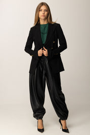 Pinko Blazer Doppiopetto Slim con Dettagli Goldgiacca Donna Pinko, Blazer Doppiopetto Pinko, Giacca Slim F NERO LIMOUSINE