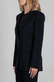 Patrizia Pepe Blazer Fluido Stretch a Due Bottoni 8S0096 A6F5 NERO