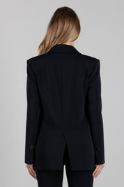 Patrizia Pepe Blazer Fluido Stretch a Due Bottoni 8S0096 A6F5 NERO