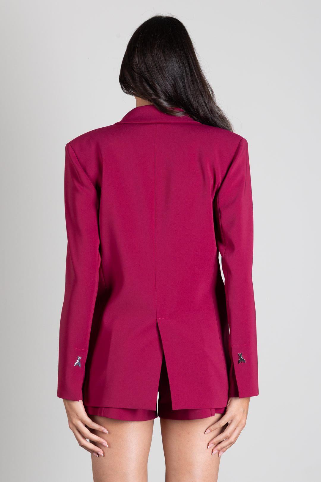 Patrizia Pepe Blazer Fluido Stretch a Due Bottonif 8S0096 A6F5 MARTIAN BURGUNDY