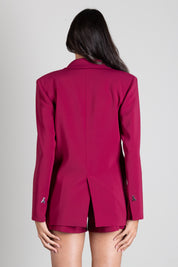 Patrizia Pepe Blazer Fluido Stretch a Due Bottonif 8S0096 A6F5 MARTIAN BURGUNDY