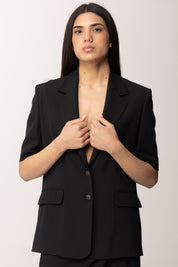 Hanita Blazer Monopettoa a Manica Corta H.J1259.4558 NERO