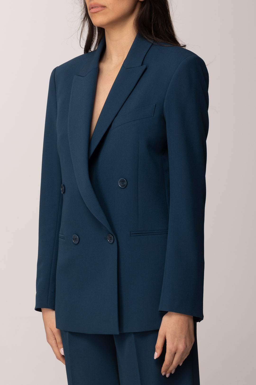 Patrizia Pepe Blazer Oversize Doppiopetto 8S0585 A498 LAGOON BLUE