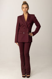 Patrizia Pepe Blazer Sartoriale con Chiusura Fly Metallica 8S0542 A025 PURPLE RED