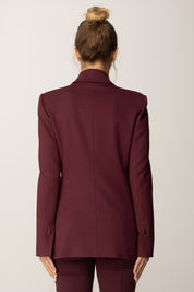 Patrizia Pepe Blazer Sartoriale con Chiusura Fly Metallica 8S0542 A025 PURPLE RED