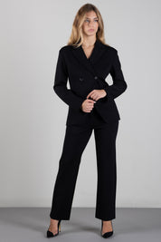 Manila Grace Blazer Sartoriale Doppiopetto con Chiusura Asimmetrica G007VU METEORITE :AI26