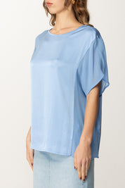 Manila Grace Blusa In Raso C037VU OXFORD