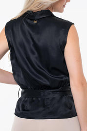 Marciano By Guess Blusa Smanicata Iva con Fusciacca 5YGH15 7350A JET BLACK A996