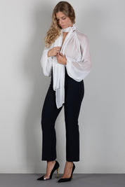 Elisabetta Franchi Body In Crêponne con Fusciacca Al Collo CB00566E2 AVORIO