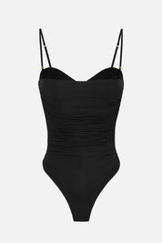 Elisabetta Franchi Body In Jersey con Coppe e Drappeggi BO00456E2 NERO