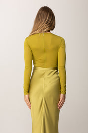 Elisabetta Franchi Body In Jersey con Placca Gioiello BO01657E2 IGUANA