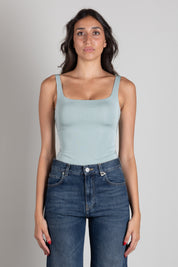 Elisabetta Franchi Body In Jersey Crêpe Leggero BO03966E2 GLASS
