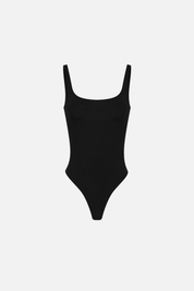 Elisabetta Franchi Body In Jersey Crêpe Leggero BO03966E2 NERO