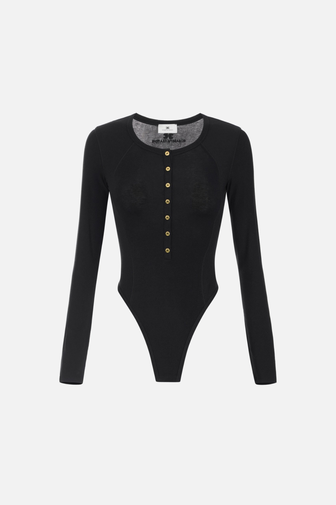 Elisabetta Franchi Body In Jersey Leggero con Inserti a Costine BO01B66E2 SIGARO