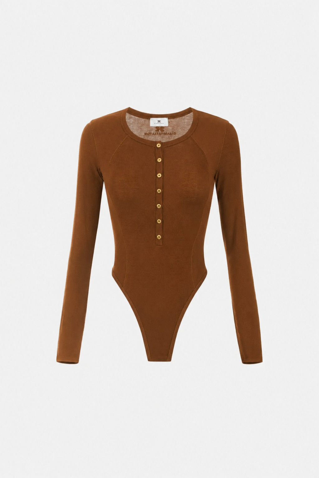 Elisabetta Franchi Body In Jersey Leggero con Inserti a Costine BO01B66E2 SIGARO