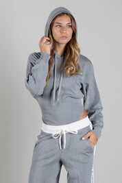 Elisabetta Franchi Body In Maglia con Cappuccio BK87S66E2 GRIGIO MELANGE