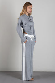 Elisabetta Franchi Body In Maglia con Cappuccio BK87S66E2 GRIGIO MELANGE