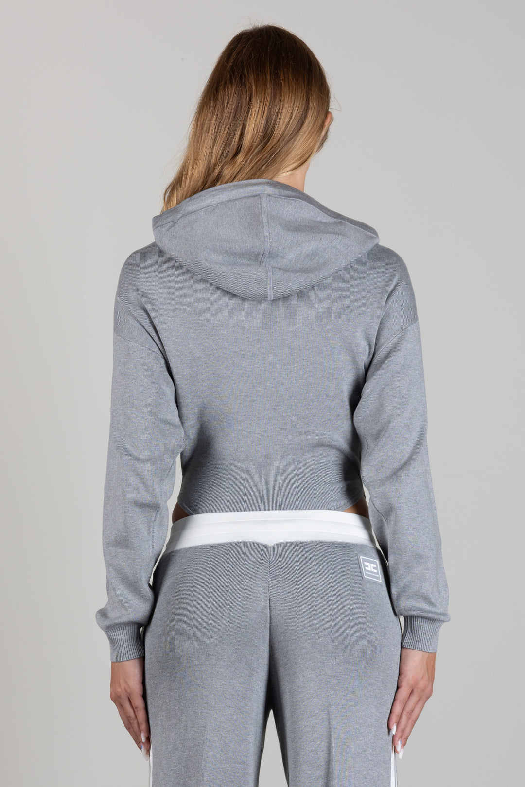 Elisabetta Franchi Body In Maglia con Cappuccio BK87S66E2 GRIGIO MELANGE