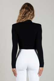 Elisabetta Franchi Body In Maglia con Catene Gioiello BK06S66E2 NERO