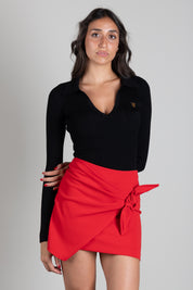 Elisabetta Franchi Body In Maglia con Ricami à Jour BK02B66E2 NERO