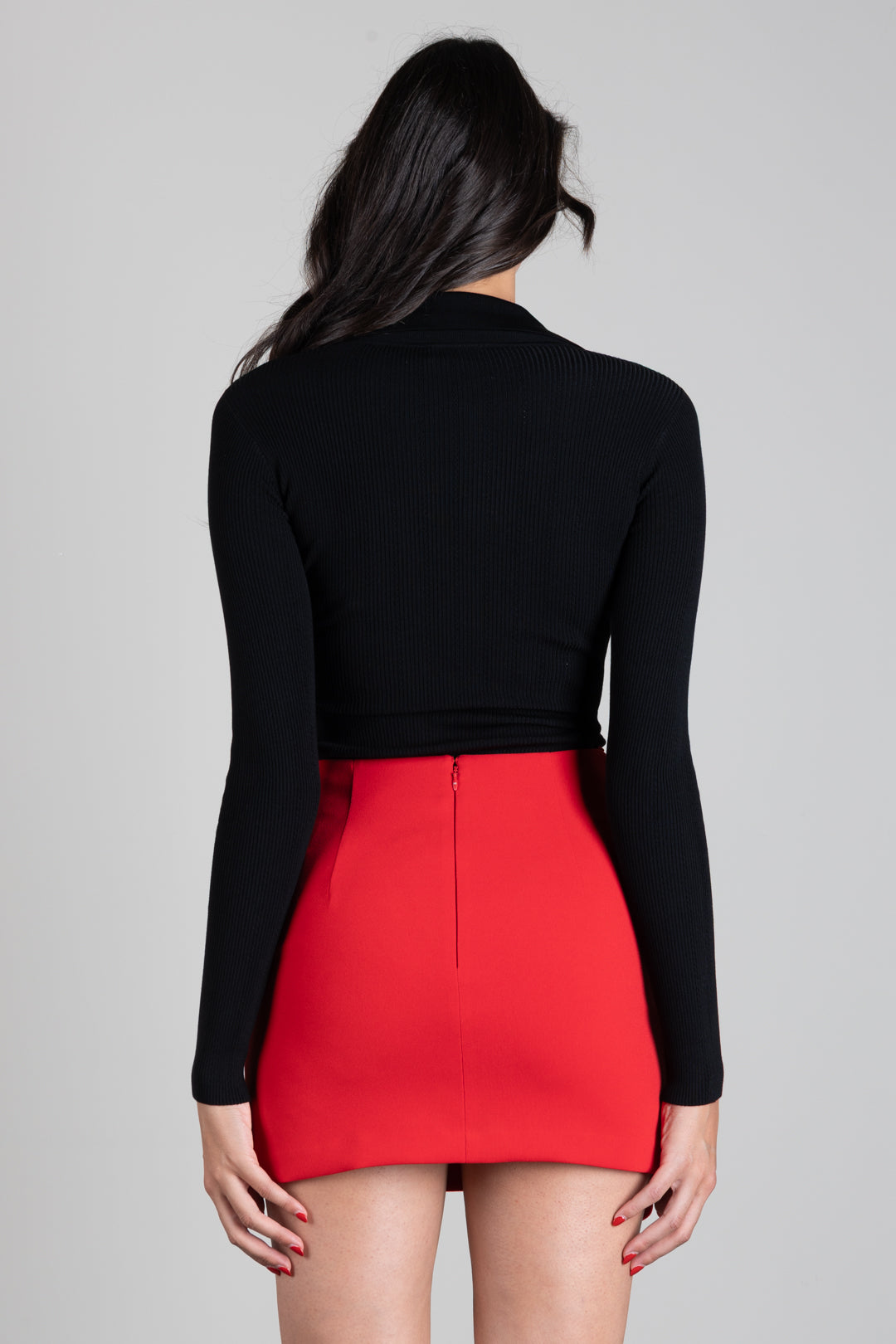 Elisabetta Franchi Body In Maglia con Ricami à Jour BK02B66E2 NERO