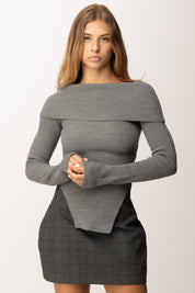 Aniye By Body In Maglia Vicki Scollo Off-shoulder 181047 GRAY