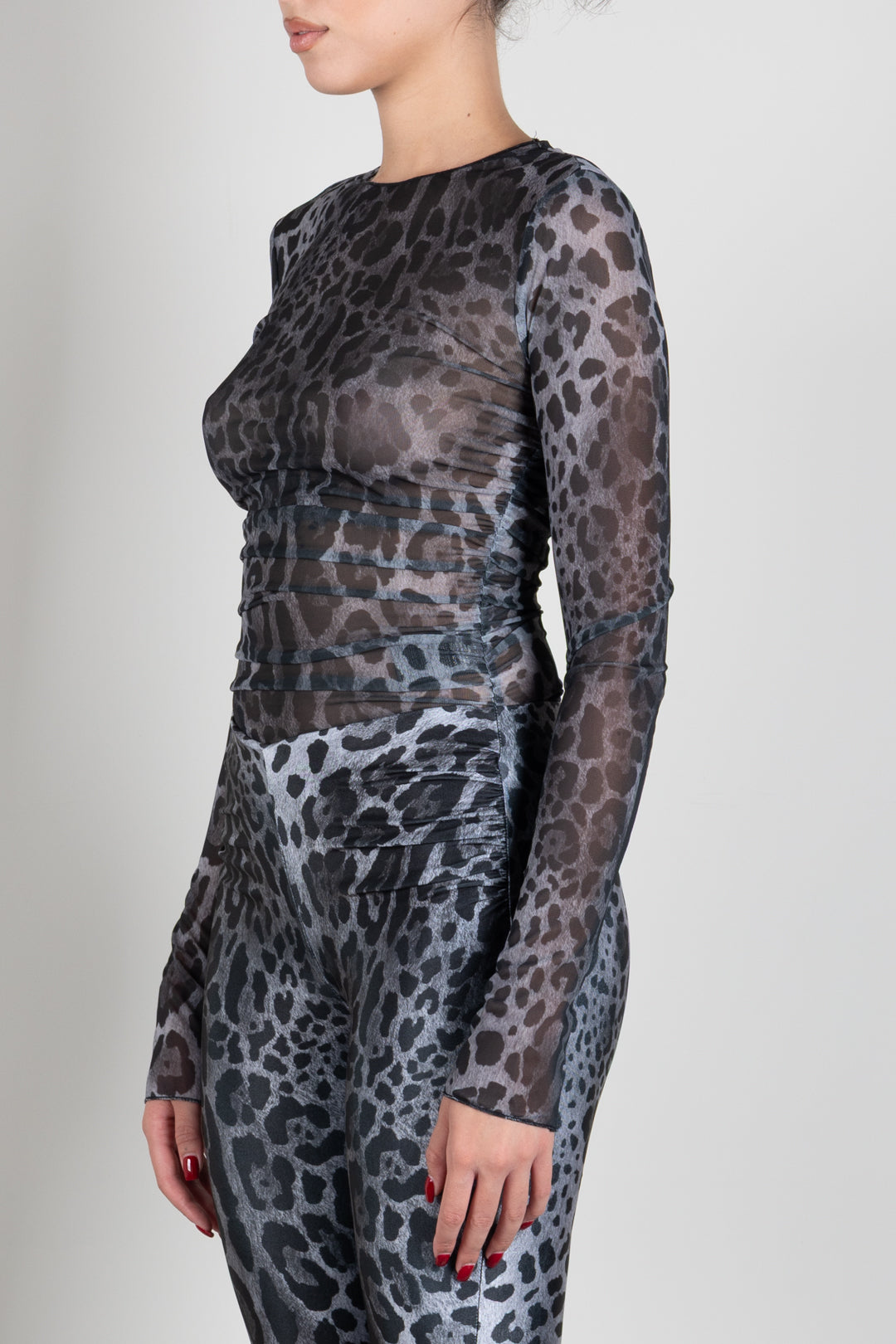 Aniye By Body Neckline Lulù Animalier con Arricci 181301 GRAY LEO :AI26
