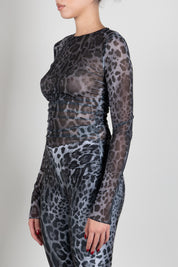 Aniye By Body Neckline Lulù Animalier con Arricci 181301 GRAY LEO :AI26