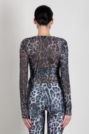 Aniye By Body Neckline Lulù Animalier con Arricci 181301 GRAY LEO :AI26