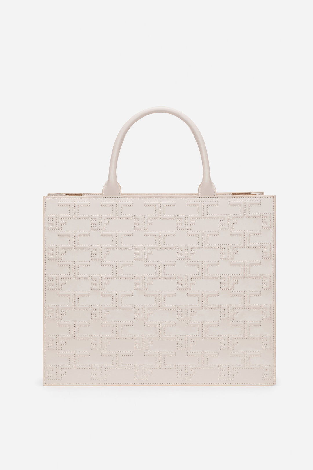 Elisabetta Franchi Bold Monogram Large Shopper BURRO