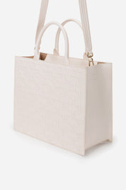 Elisabetta Franchi Bold Monogram Large Shopper BURRO