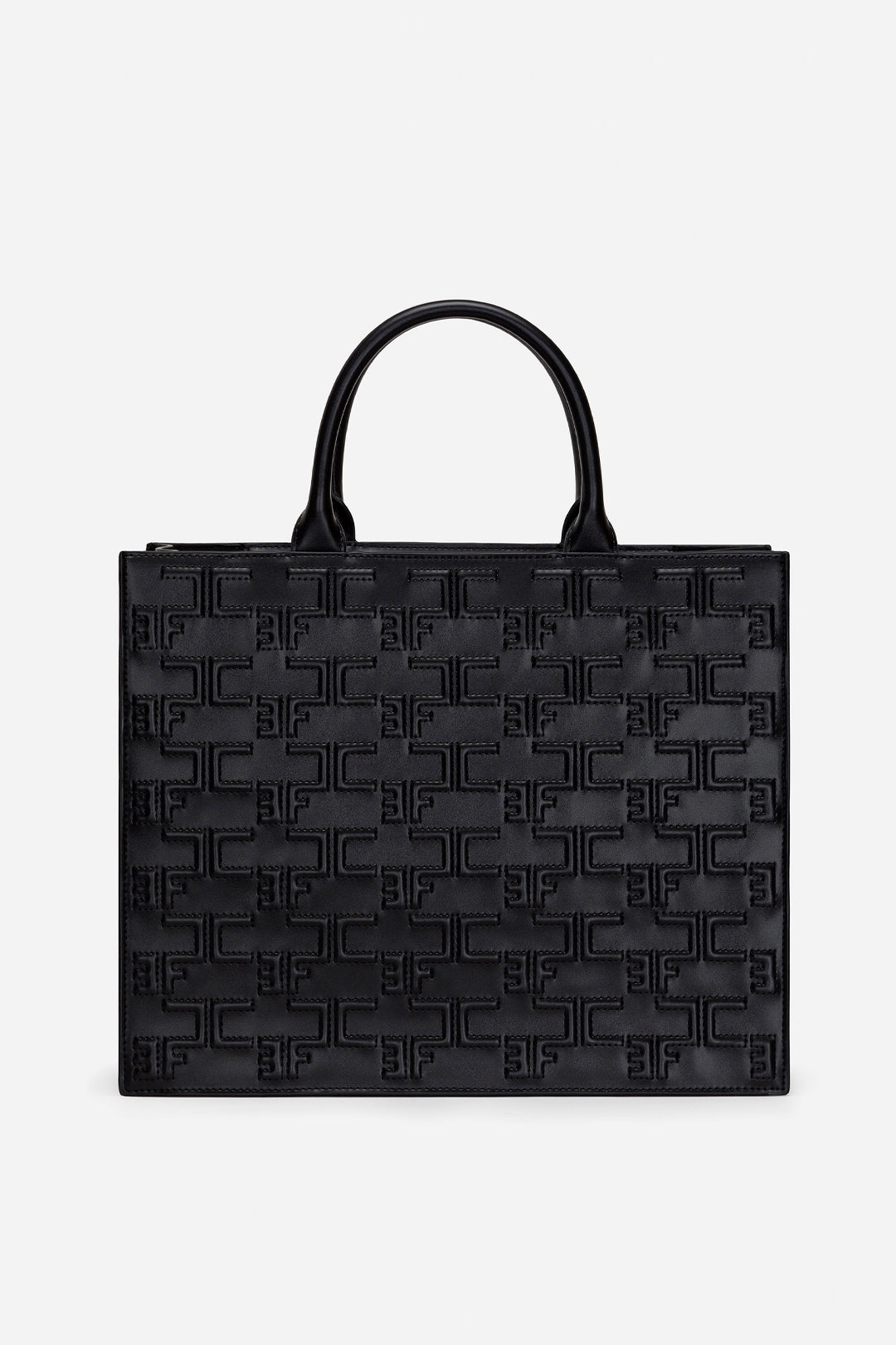 Elisabetta Franchi Bold Monogram Large Shopper NERO