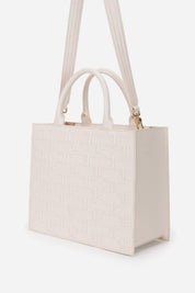 Elisabetta Franchi Bold Monogram Medium Shopper BURRO