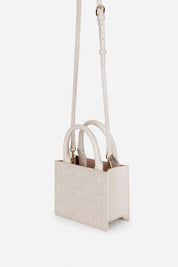 Elisabetta Franchi Bold Monogram Mini Shopper BURRO