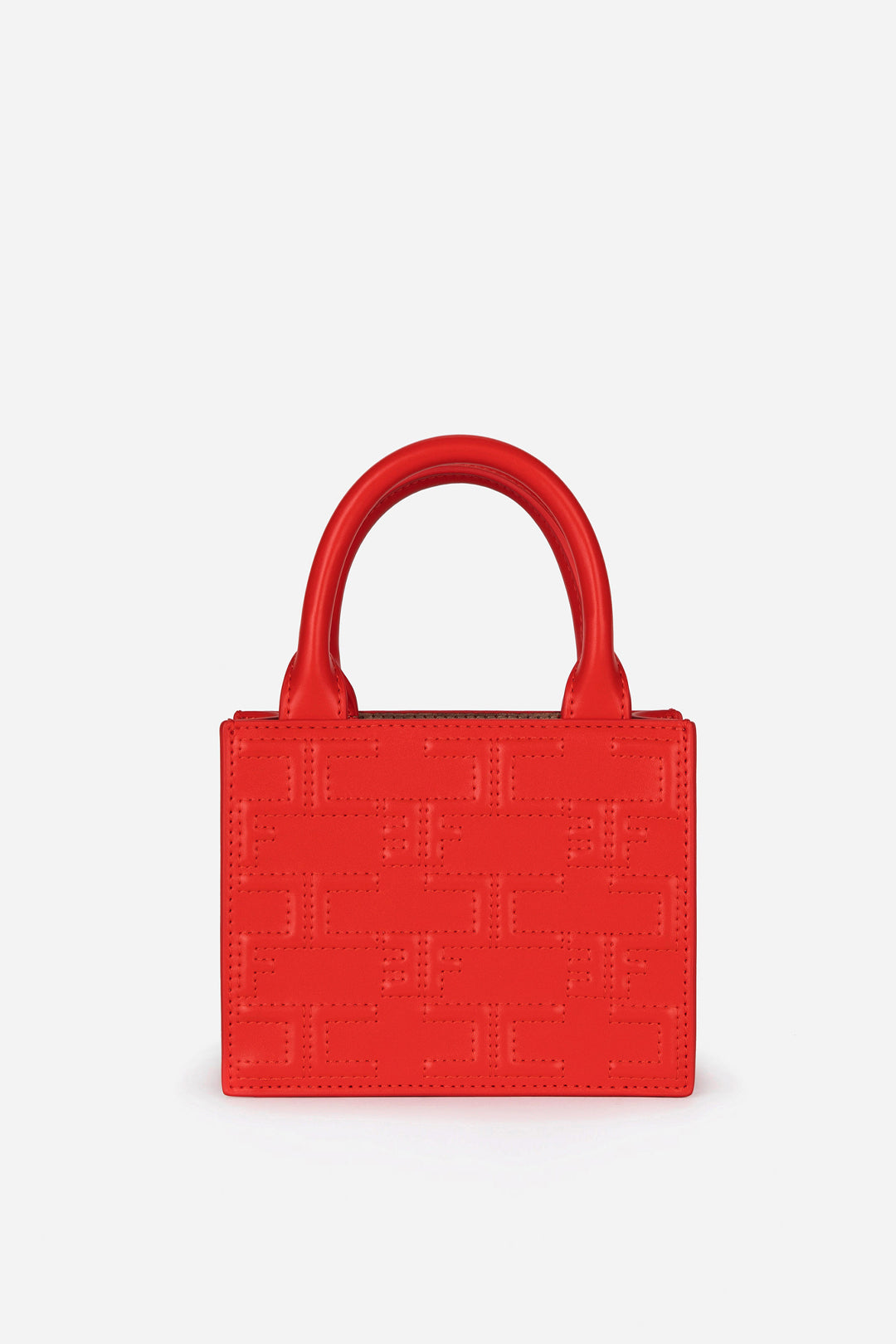 Elisabetta Franchi Bold Monogram Mini Shopper ROSSO