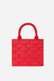 Elisabetta Franchi Bold Monogram Small Shopper ROSSO