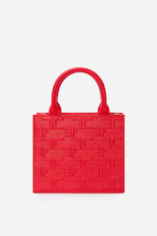 Elisabetta Franchi Bold Monogram Small Shopper ROSSO
