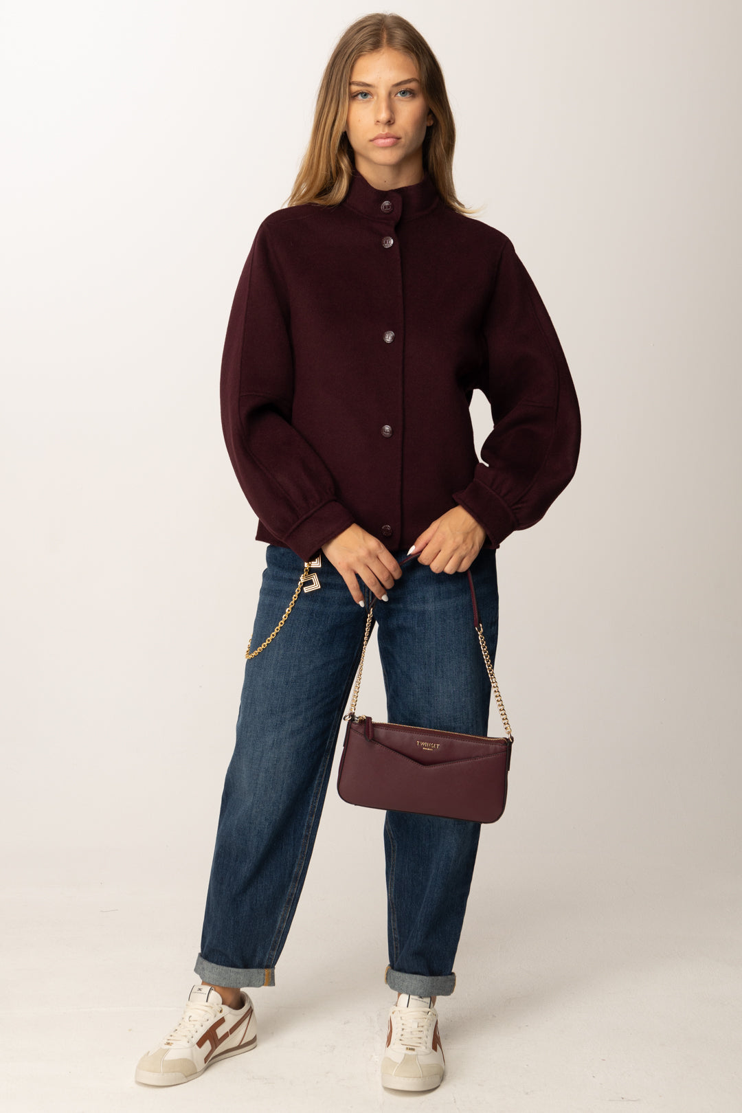 Twin-set Bomber Caban In Panno Double 252TP2071 WINETASTING