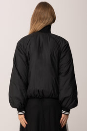 Pinko Bomber Corta con Colletto Alto e Zip NERO LIMOUSINE