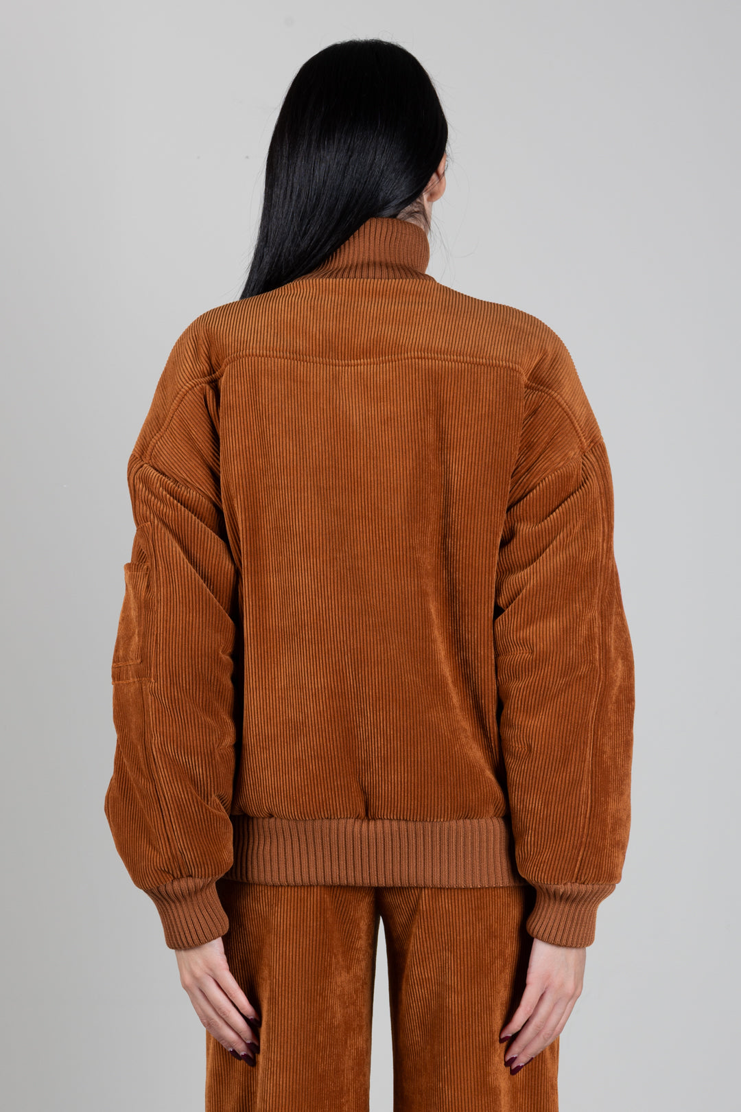 Patrizia Pepe Bomber Imbottito In Velluto 2O0092 C0262 WARM CARAMEL