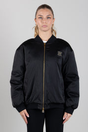 Elisabetta Franchi Bambina Bomber In Nylon con Patch Logo EFGB141CNY044.N000