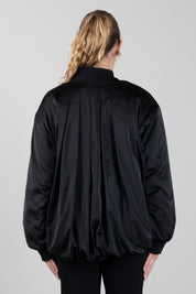 Elisabetta Franchi Bambina Bomber In Nylon con Patch Logo EFGB141CNY044.N000